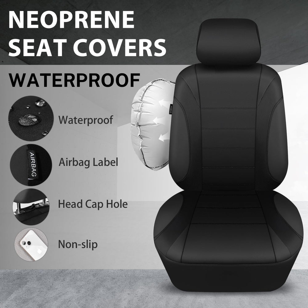 CAR PASS Neoprene EVA Waterproof car seat Covers Front Seats Only, Universal ...
