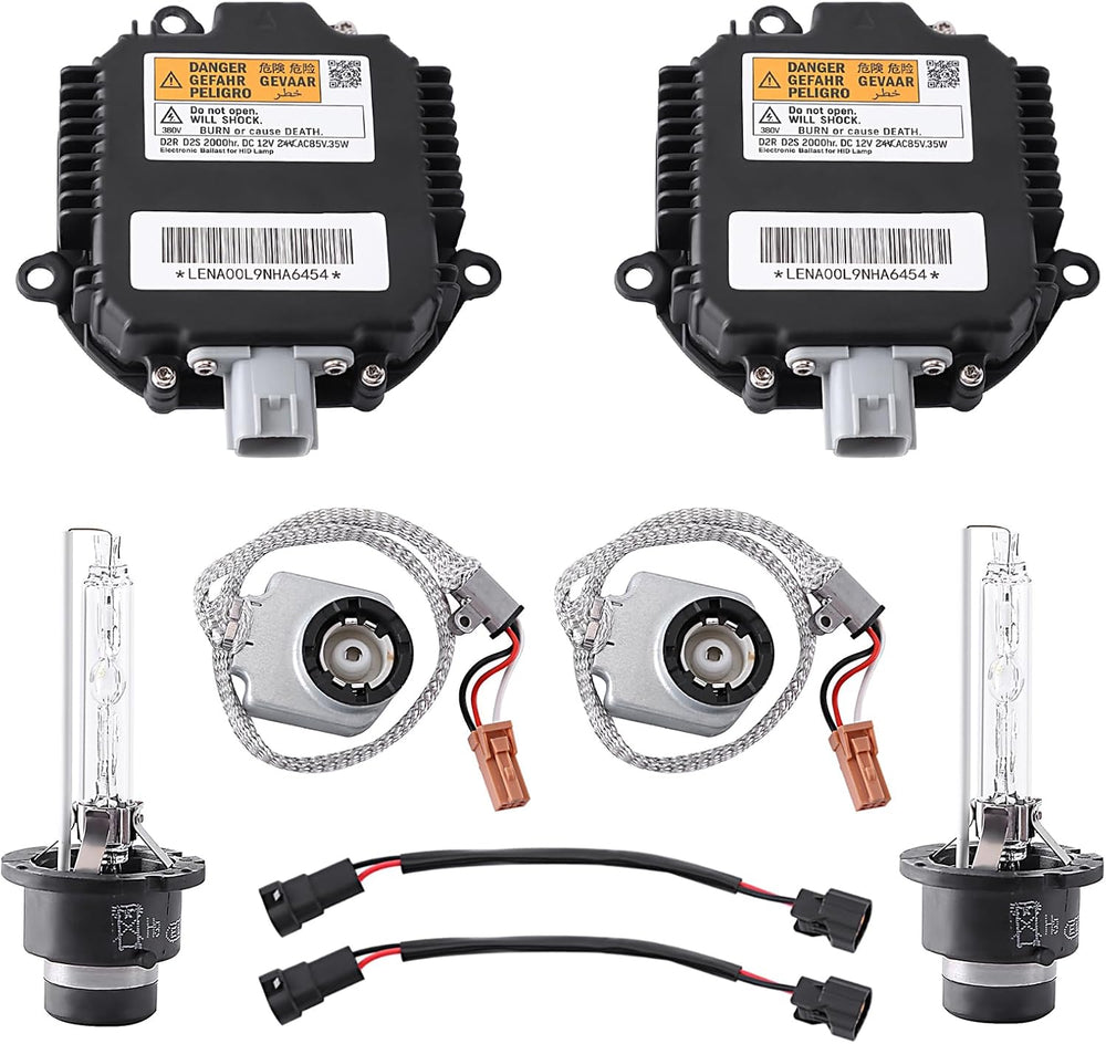 2 Set Xenon HID Ballast Headlight Control Unit with Igniter & D2S Bulb Co...