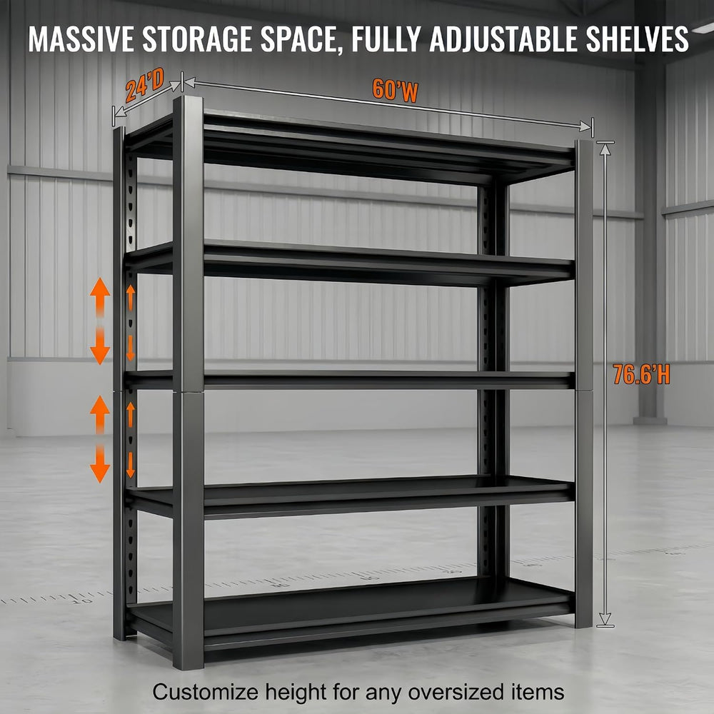 heavy duty shelving,5-Tier Adjustable Shelving Units and storagefor Garage