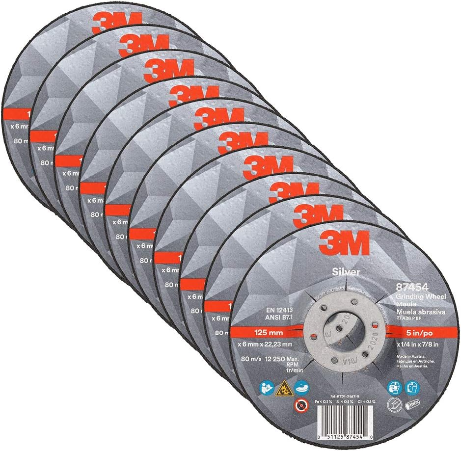 3M Silver Depressed Center Grinding Wheel, 87454, 36+, T27
