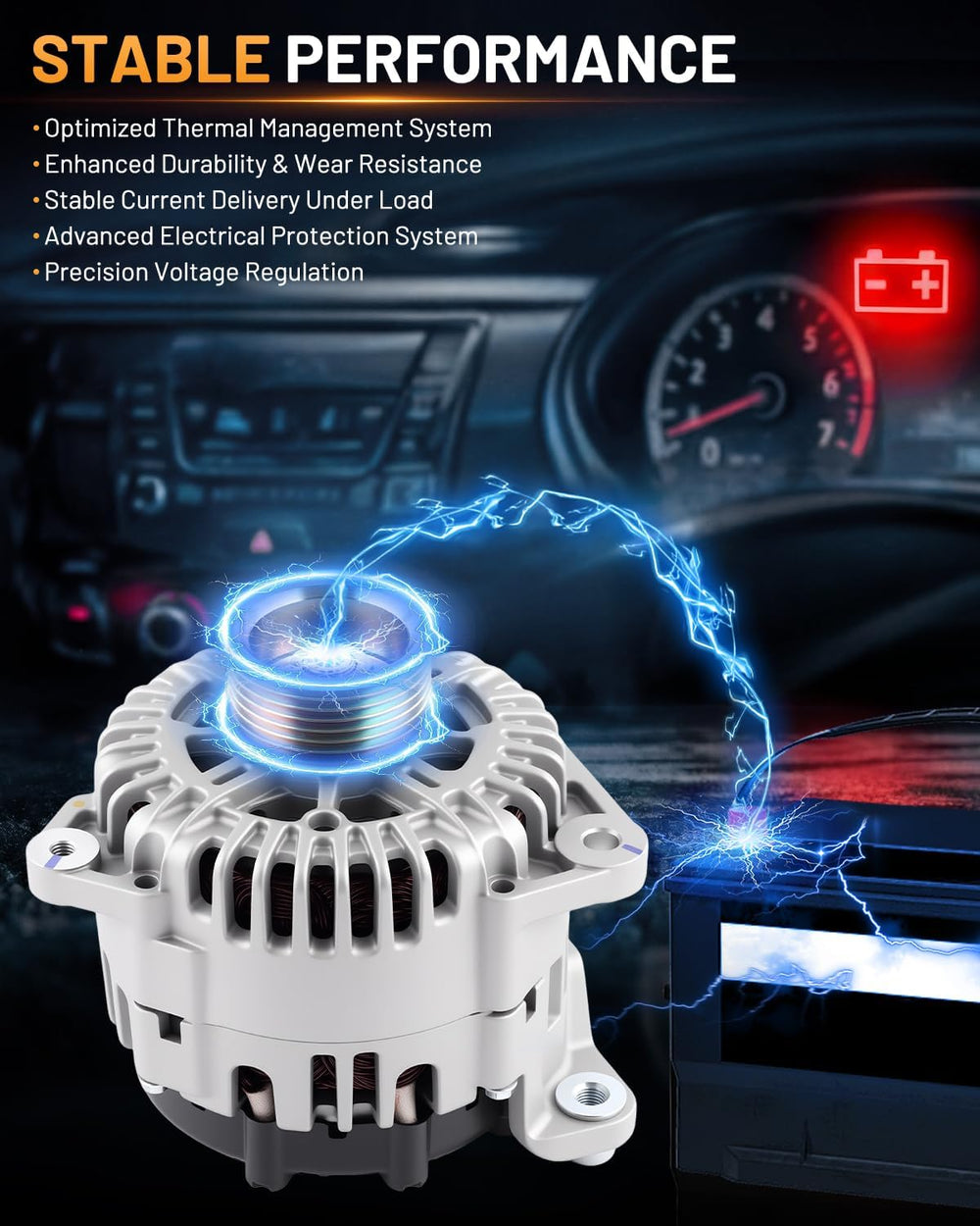 Alternator 11256 130A Fit for Nissan Frontier 2008-2019 4.0L 5.6L