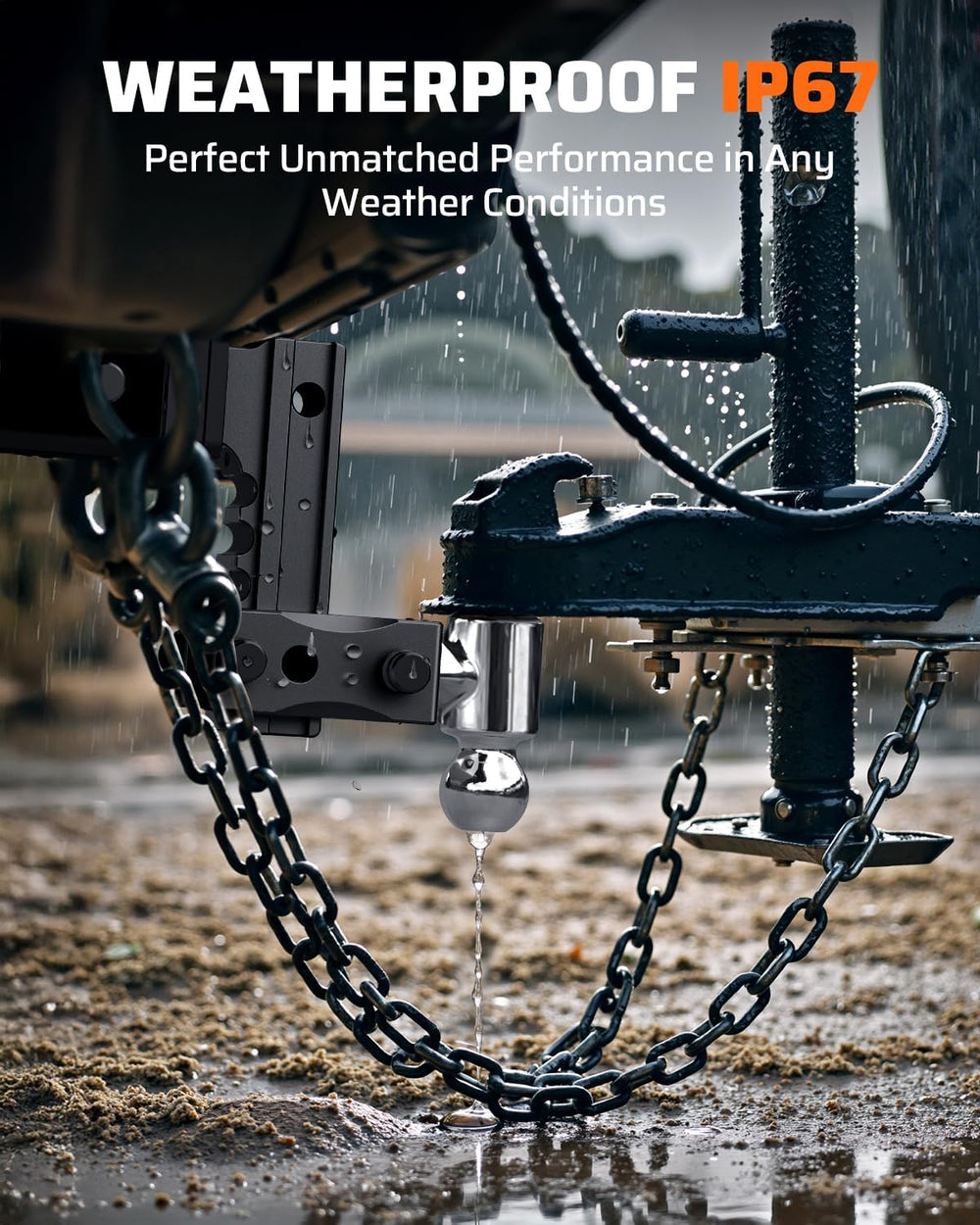 Ehaho Adjustable Trailer Hitch, Aluminum Drop Hitch 2.5 Inch Receiver with 6 ...