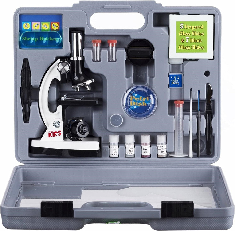 AmScope M30-ABS-KT2-W Beginner Microscope STEM Kit, White