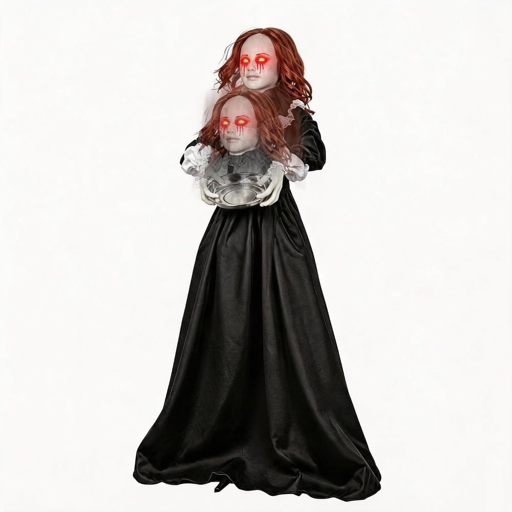 TW SHINE 5.3FT Halloween Animatronics Standing Maid Decorations Outdoor