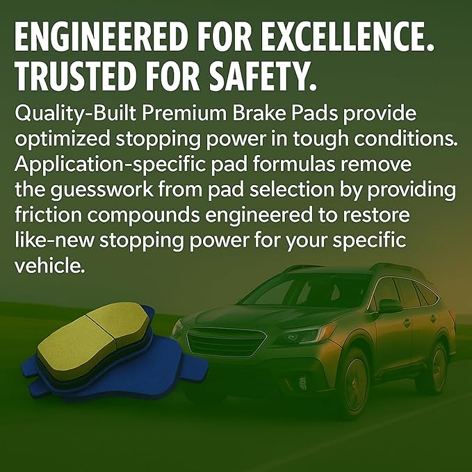 Premium Ceramic Rear Brake Pads Compatible