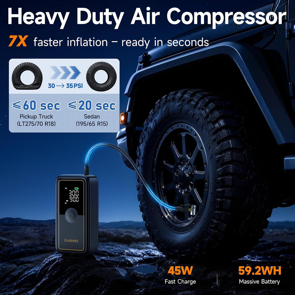OlarHike 3000A Portable Heavy Duty Jump Starter with Air Compressor