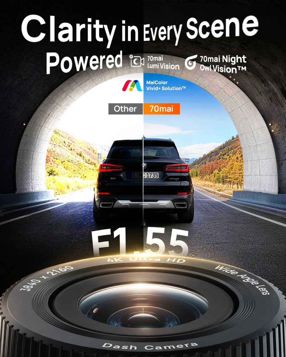 70mai A900 4K+4K Dash Cam Front and Rear, 4G Remote View Dash Camera for Cars...