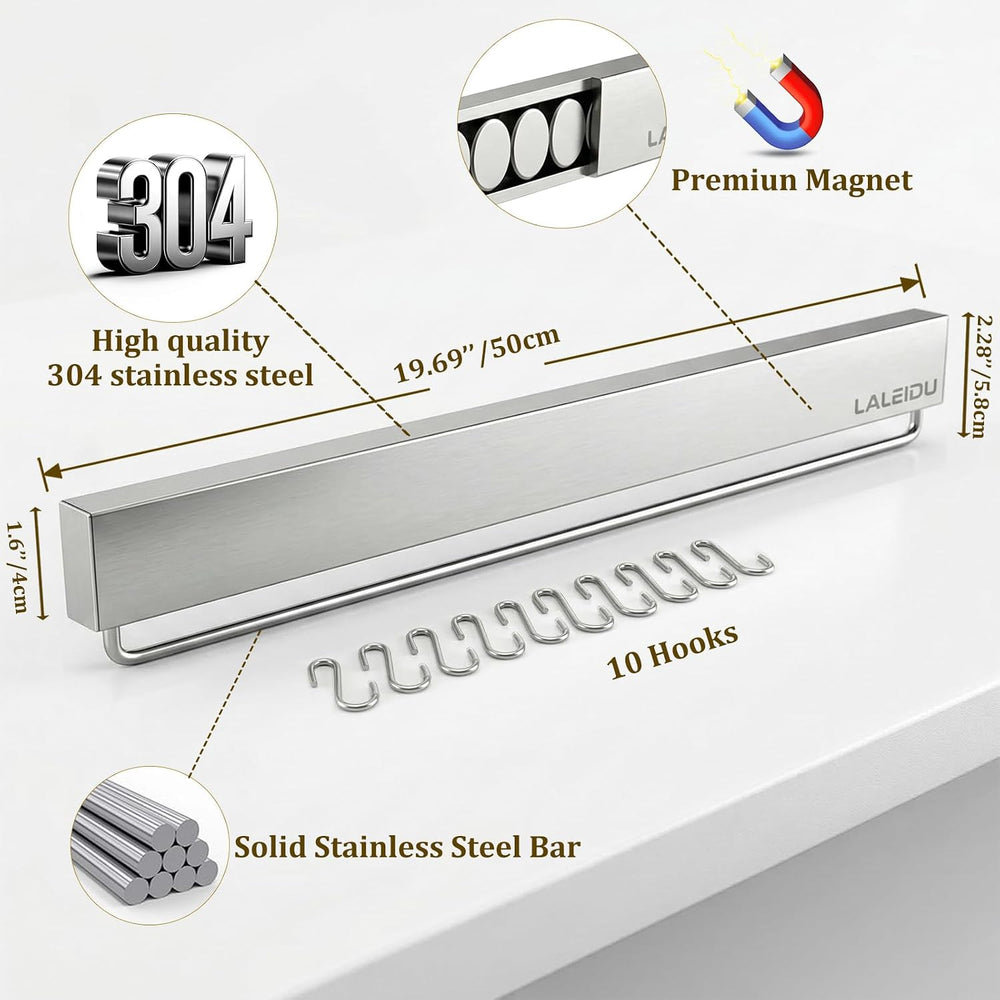 20 Inch Magnetic Knife Holder for Wall - Magnetic Knife Strip with Strong Mag...
