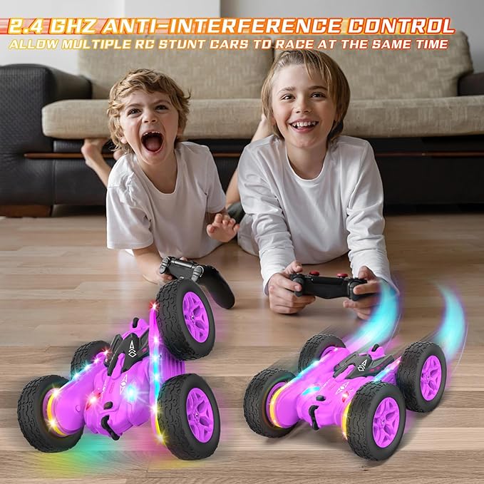 Remote Control Car, Rc Cars Stunt RC Car Toys New Upgraded Strip Lights and