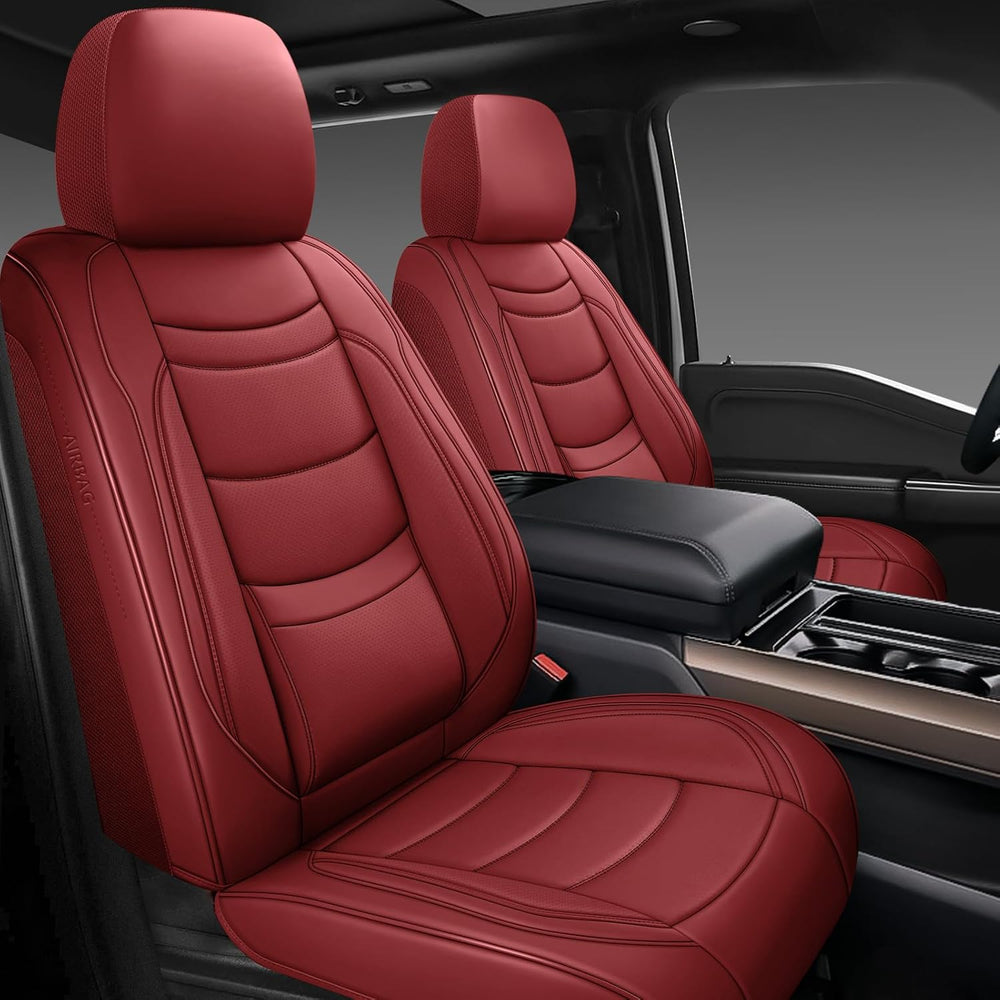 Leather Car Seat Covers Full Set,Universal Fit for Most Cars,SUVs and Sedans,...