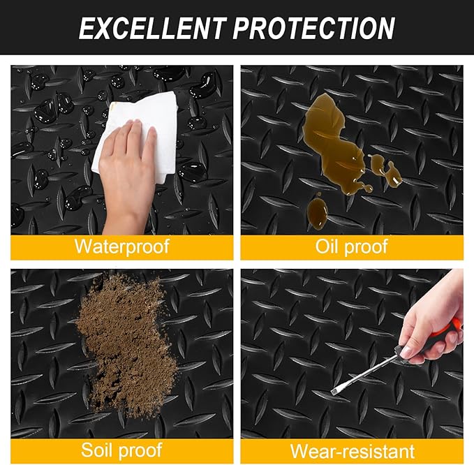 7.5x25 FT Garage Floor Mat, 2.8mm Thickened Flooring Roll (20Pcs)
