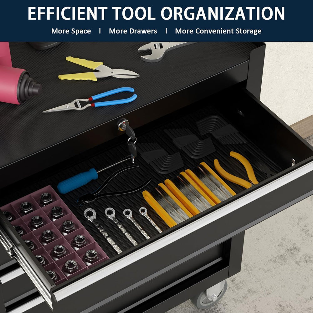 5-Drawer Metal Rolling Tool Chest with Wheels,Tool Storage Cabinet with Locki...