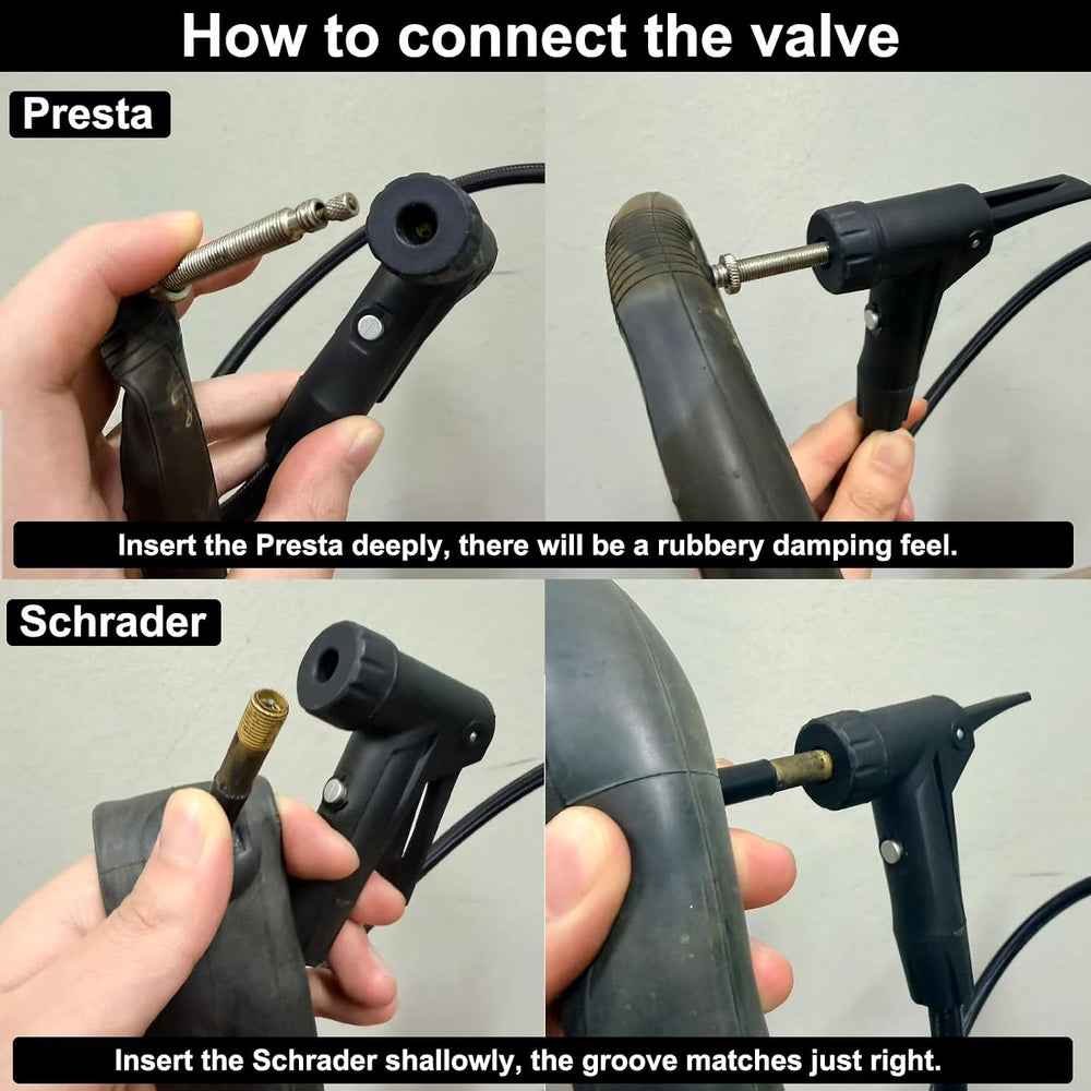Hycline Tubeless Booster Bike Floor Pump: 200 PSI Digital Gauge Air Tank