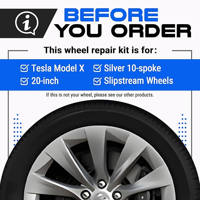 Premium Tesla Wheel Curb Rash Repair Kit