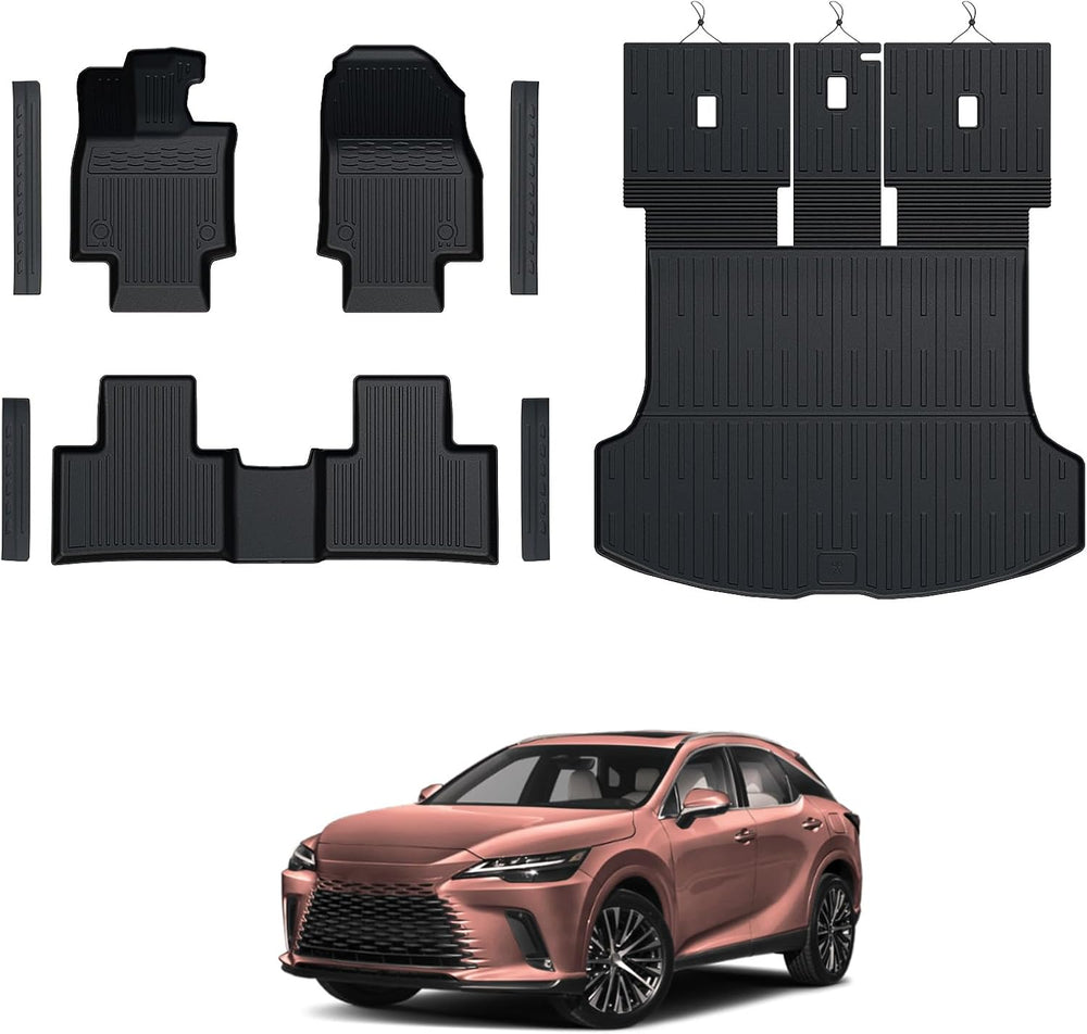 Floor Mats Set for 2023-2025 Lexus RX350/RX350H/RX500h Accessories, All Weather