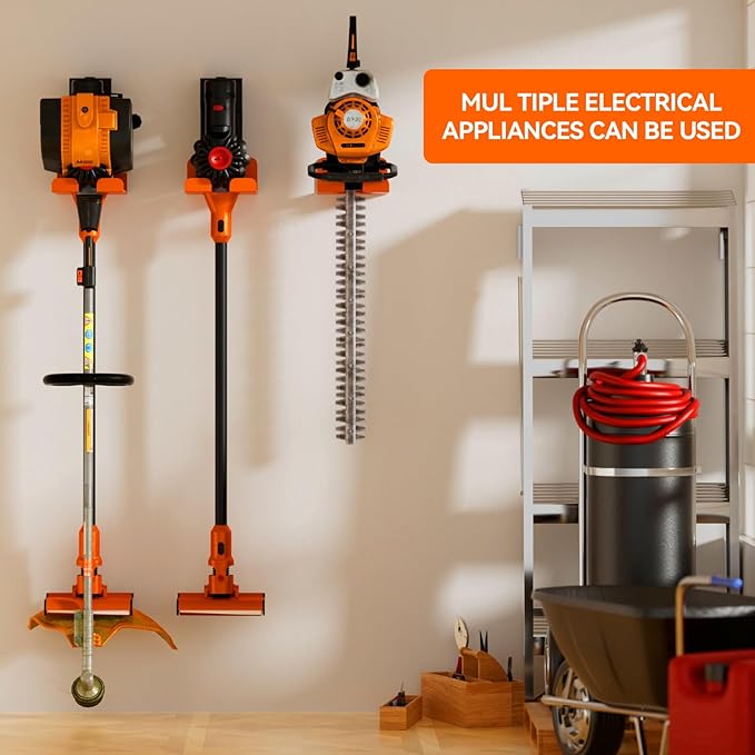 Garage Organizer Trimmer Rack, Garden Power Tool Hanger Weed Whackers Holder ...