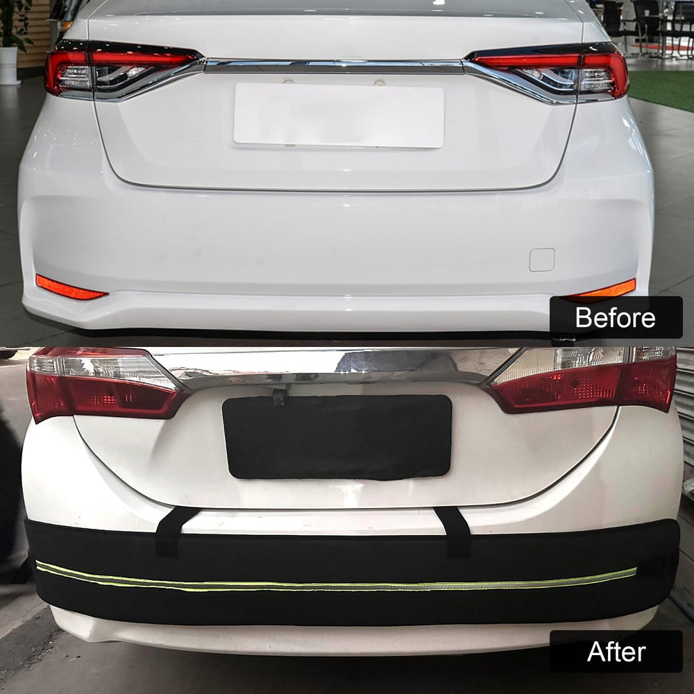 Rear Bumper Protector for Cars, Car Bumper Guard with Long Safety Reflector