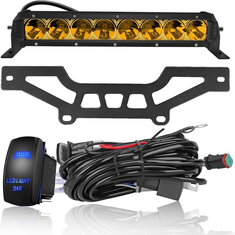 Chelhead 40W Yellow LED Light Bar for Can-Am Maverick X3, Shock Tower Mount