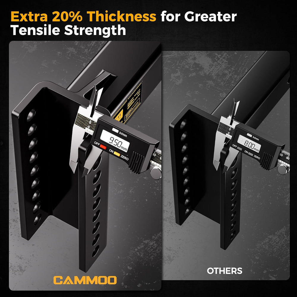 CAMMOO Adjustable Trailer Hitch for 2.5inch Receiver 6 inch Rise/Drop Hitch
