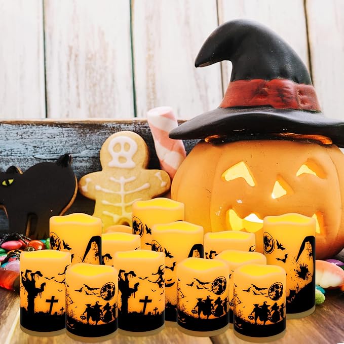 12-Pack Waterproof -Flameless Led Candles，Remote Control and Timer Functions ...