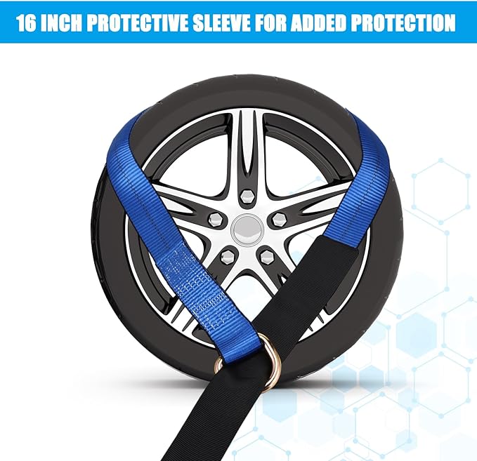 8Pack 2'' X 8ft Tow Truck Straps Lasso Wheel Lift Straps Lasso Tow Strap