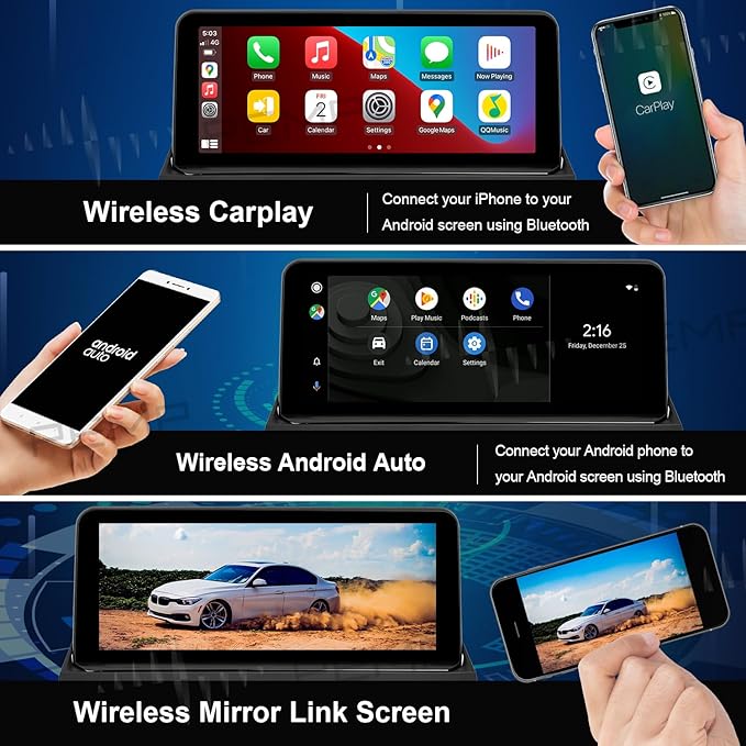 PEMP Linux Vertical Screen E70 E71 CIC Wired and Wireless CarPlay Retrofit