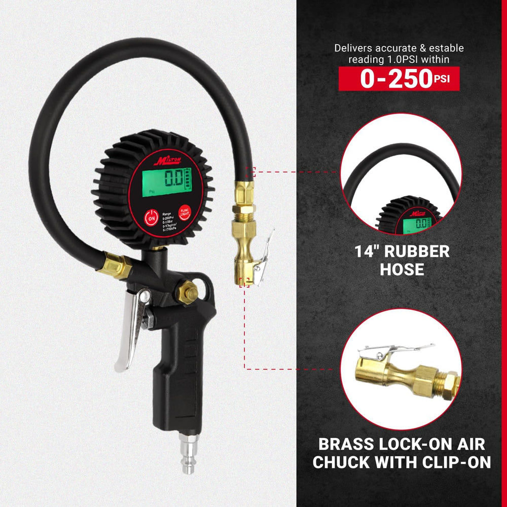Milton 507KIT Digital Tire Inflator Car Accessories w/Accurate Air Tire Press...