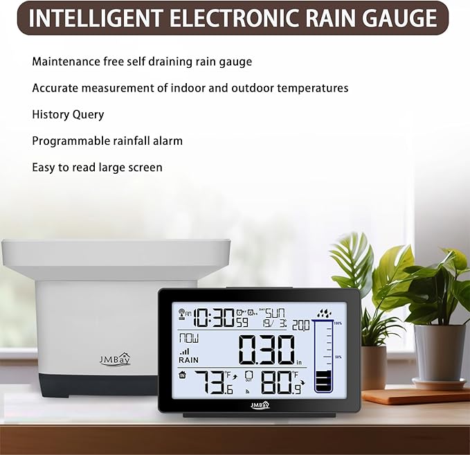 Wireless Rain Gauge Outdoor, Digital Rain Gauge Outdoors Best Rated