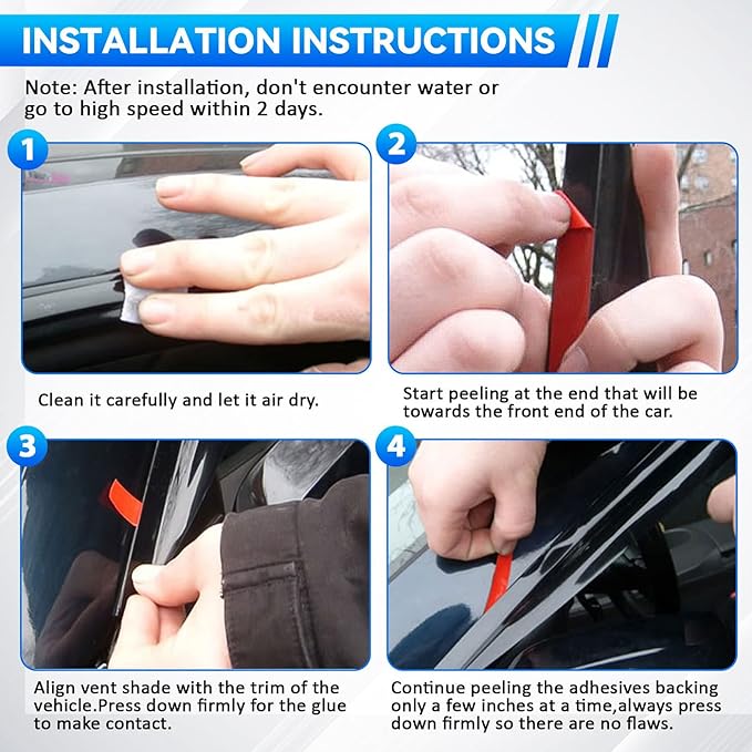 4pcs Window Visors Compatible