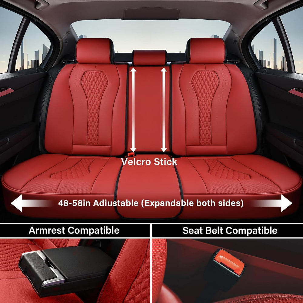 Coverado Seat Covers, Car Seat Covers Full Set, Red Car Seat Cover, Car Seat ...
