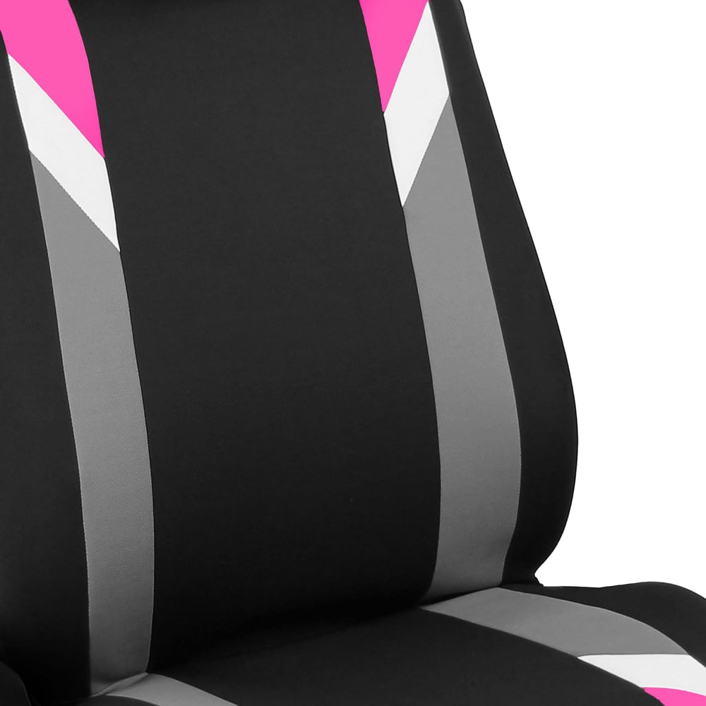 FH Group Premium Modernistic Flat Cloth Car Seat Covers – Universal Fit, Wash...