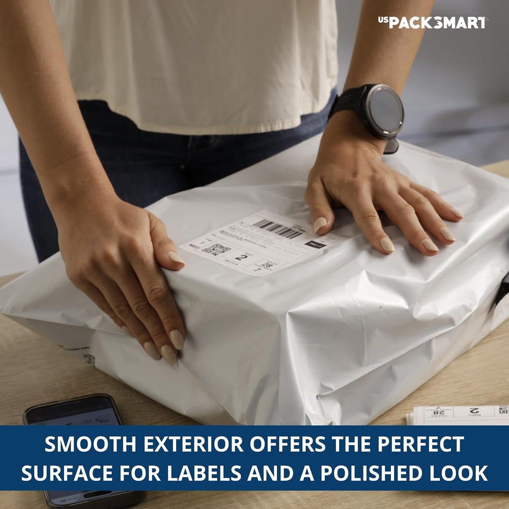 White Plastic Poly Mailers 12"x15" | Shipping Bags for Clothing, Bo...
