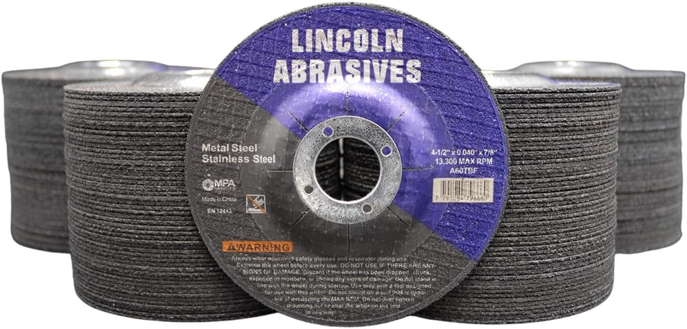 200 Pc Depressed Center 4.5" x .040" x 7/8" Aluminum Oxide Cut...