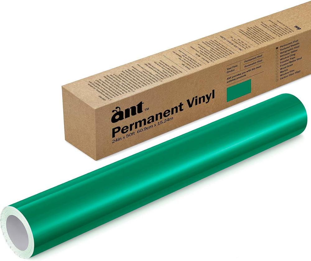 ANT Green, 24" x 50’, Permanent Vinyl Roll, Adhesive Vinyl Roll, for DIY...