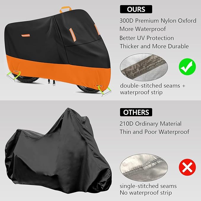 Heavy Duty Motorcycle Cover 300D Oxford Heavy Duty Oxford Dirt Bike Cover 450cc