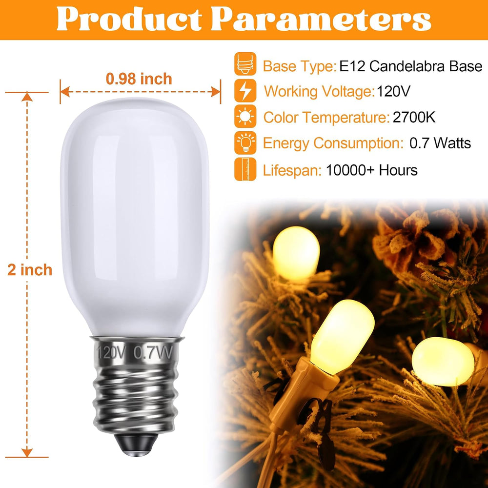 Christmas Village House Accessories Cord 9 LED Light Bulbs, Christmas Blow Mo...