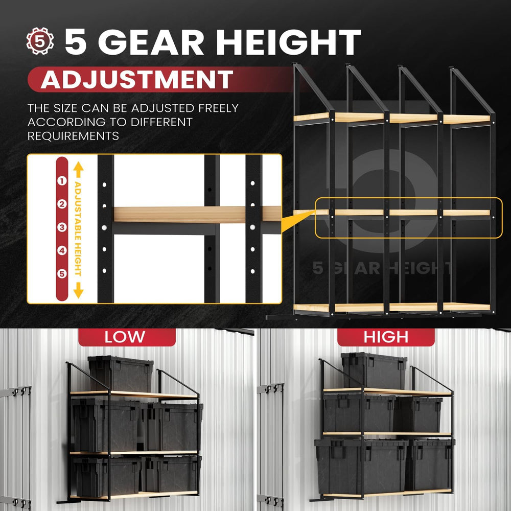 Shipping Container Shelf Brackets, 4 Pack of 3 Tier Shipping Container Shelvi...