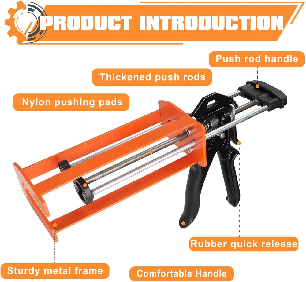 Dual Component Caulking Gun 450ML / 600ML / 650ML (1:1 & 2:1), Manual 2 P...
