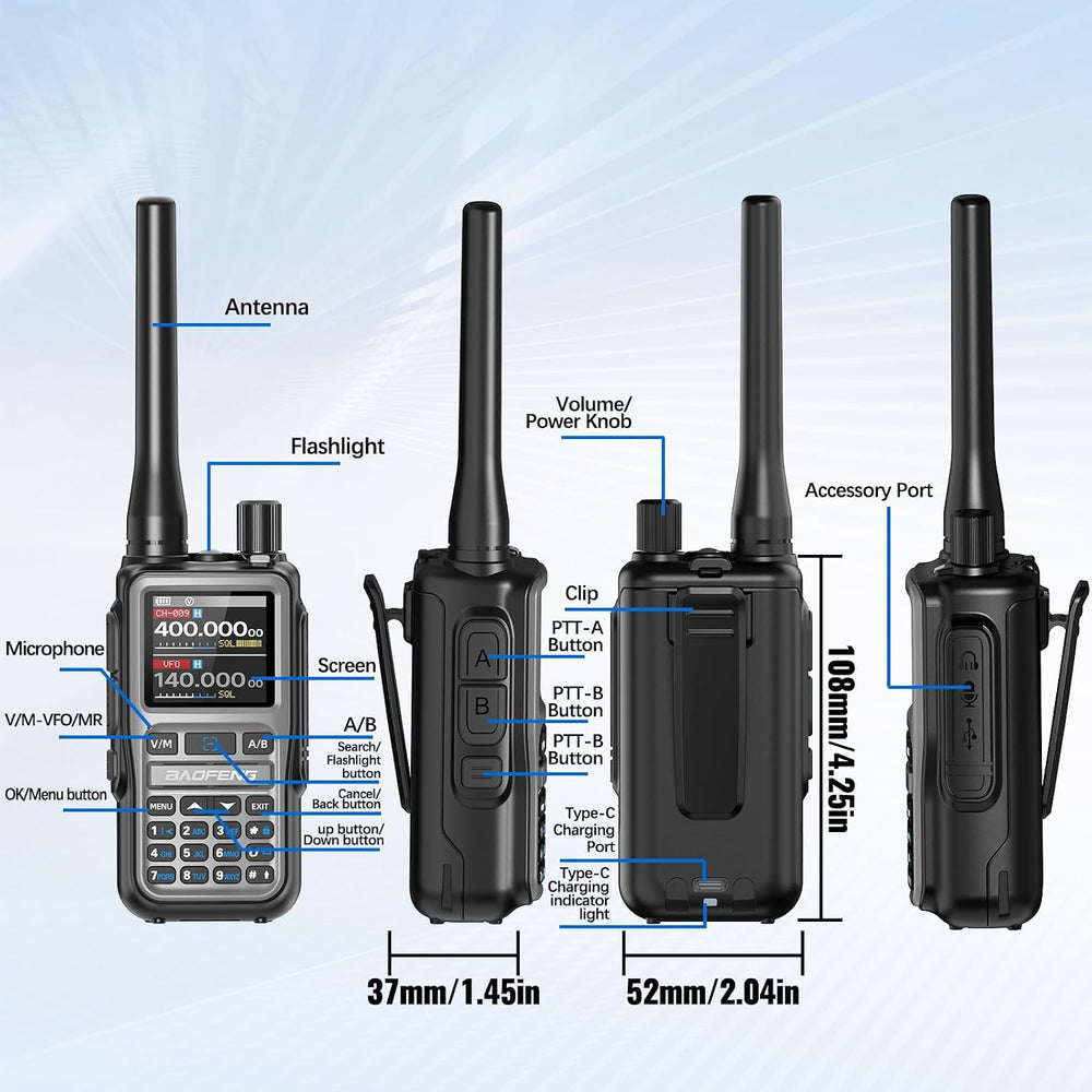 Baofeng Radio UV-5R Mini Ham Radio Long Range Two Way Radio NOAA Weather Radi...