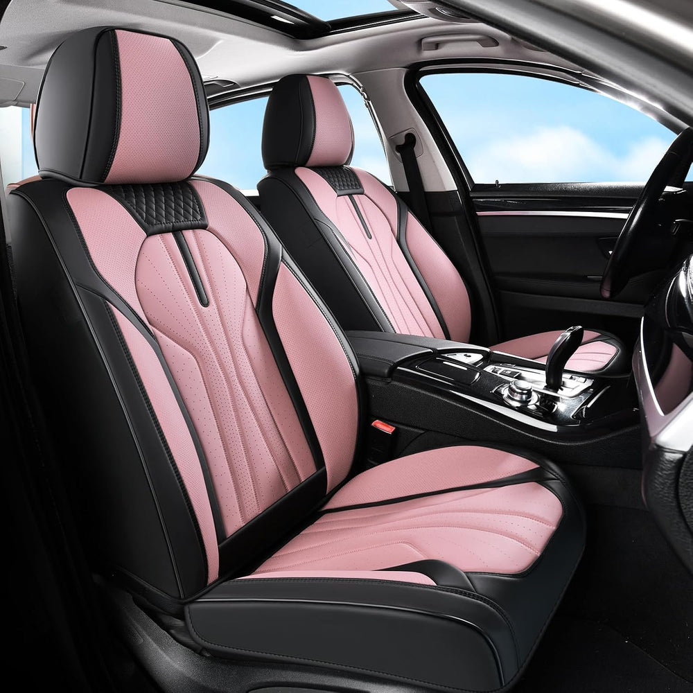 Huidasource Car Seat Covers Front Seats 2 Pack, Waterproof Faux Leather Car S...