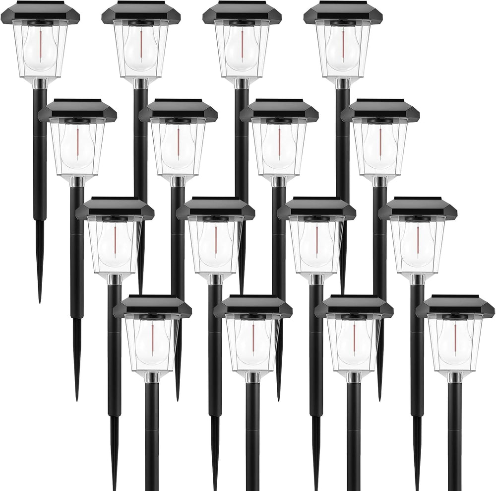 16Pack Purple Solar Halloween Lights outdoor, Pathway Halloween Decorations