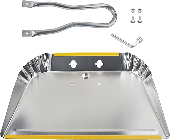 PHYEX 3-Pack 17" Heavy Duty Metal Dust Pans, Wide Dustpans