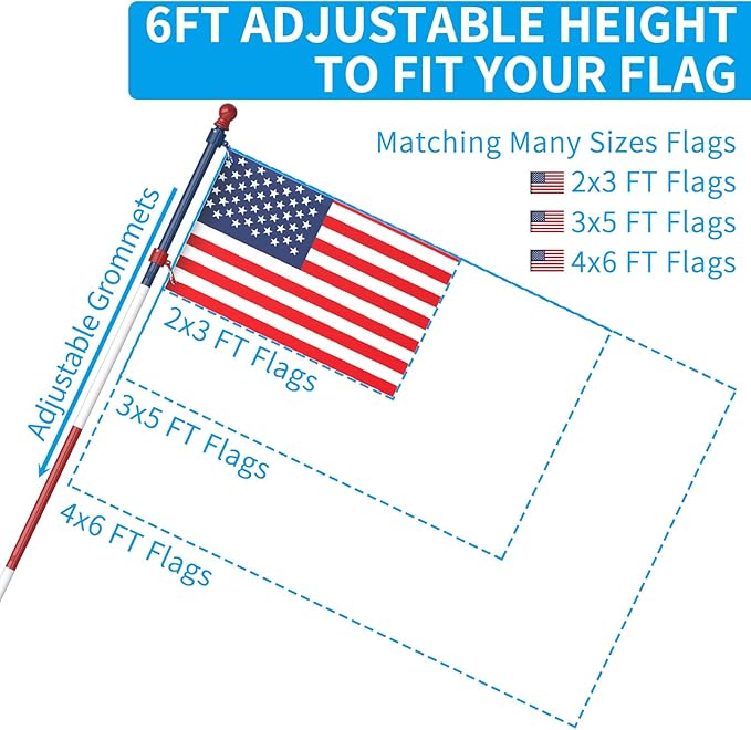 ZMTECH Flag Pole (2 Packs)