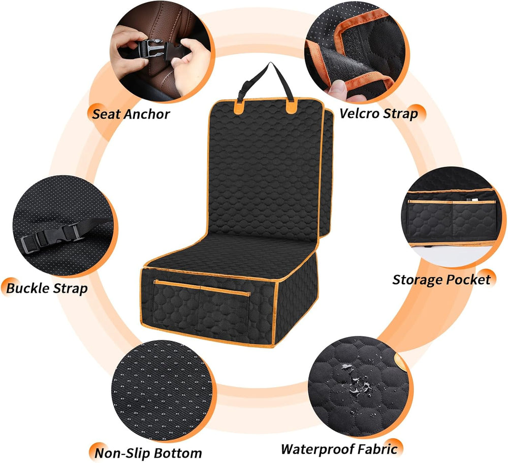 2 Packs Front Seat Car Cover, Waterproof Dog Car Seat Cover, Non-slip & S...