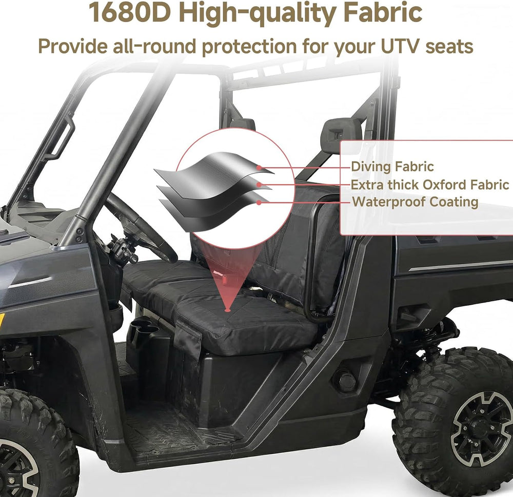 YMU Gray UTV Seat Covers Compatible with Polaris Ranger 1000 2020-2026, Polar...