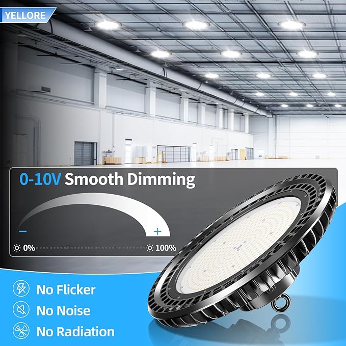 500W LED High Bay Light 72, 500LM DLC ETL Listed Industrial Grade UFO Light