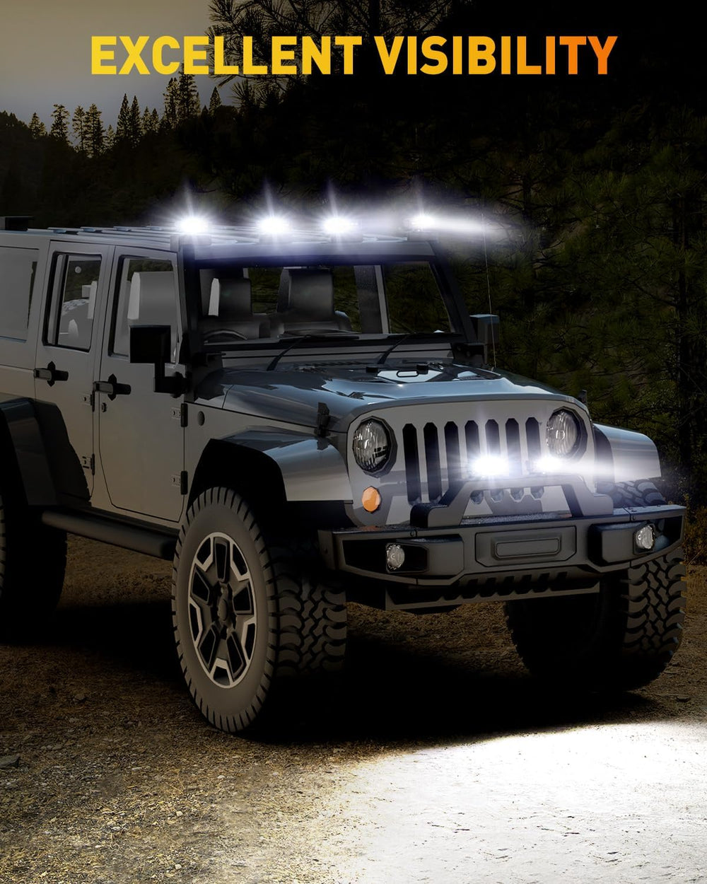 NAOEVO 6 Inch LED Light Bar, Lens Spot LED Fog Lights for Trucks, White