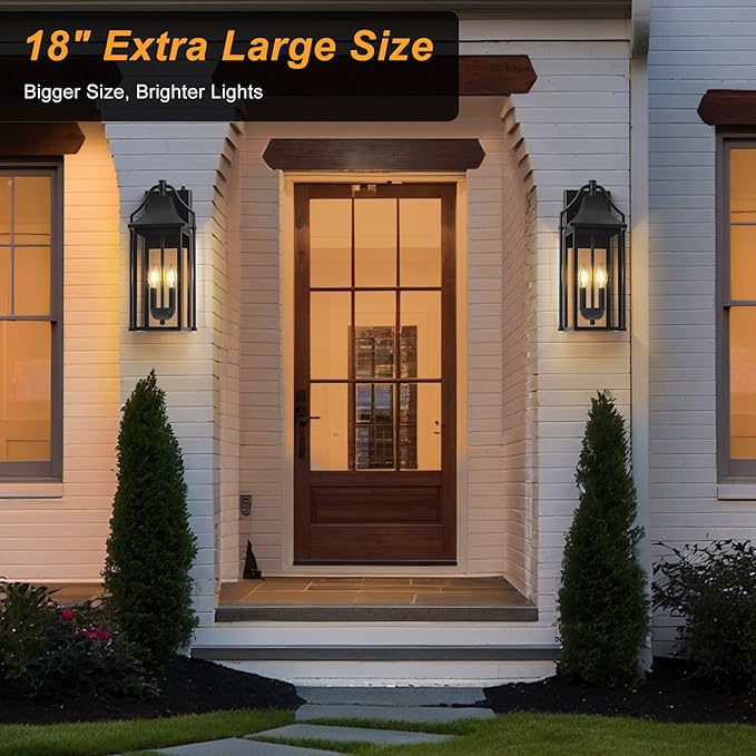 Outdoor Wall Sconce Fixture, Dusk to Dawn Patio Lights Waterproof