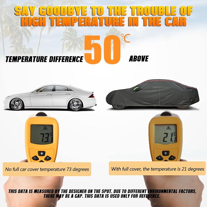 Breathable New Material, Waterproof Car Cover, Locks and Zipper Doors,