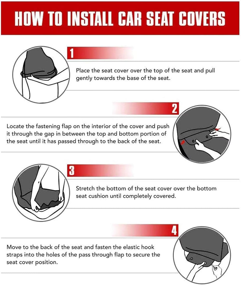 Poceacles Universal Car Seat Covers for Truck Sedan SUV 2 Packs, Automotive F...